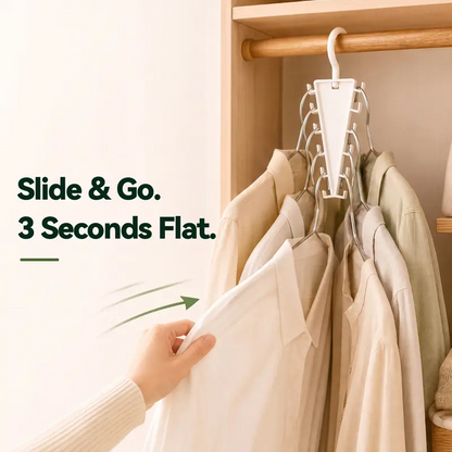 12-Hook Space Saving Closet Organizer – 360° Rotating Clothes Hanger